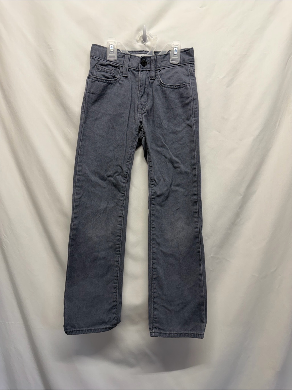 Old Navy Boy’s Straight-Leg Jeans In Slate Gray Adjustable Waist Size 8